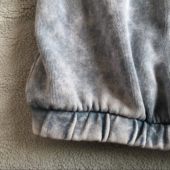 BP Hooded Drawstring Sweatshirt Acid Wash Blue XXS - Picture 5 of 9